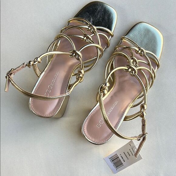 BCBGeneration Gold Strappy Women's Sandals - Picture 6 of 11